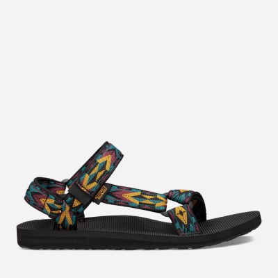 Teva Original Universal - Men's Teva Hiking Sandals - Black / Multicolor | India (FIUY27489)